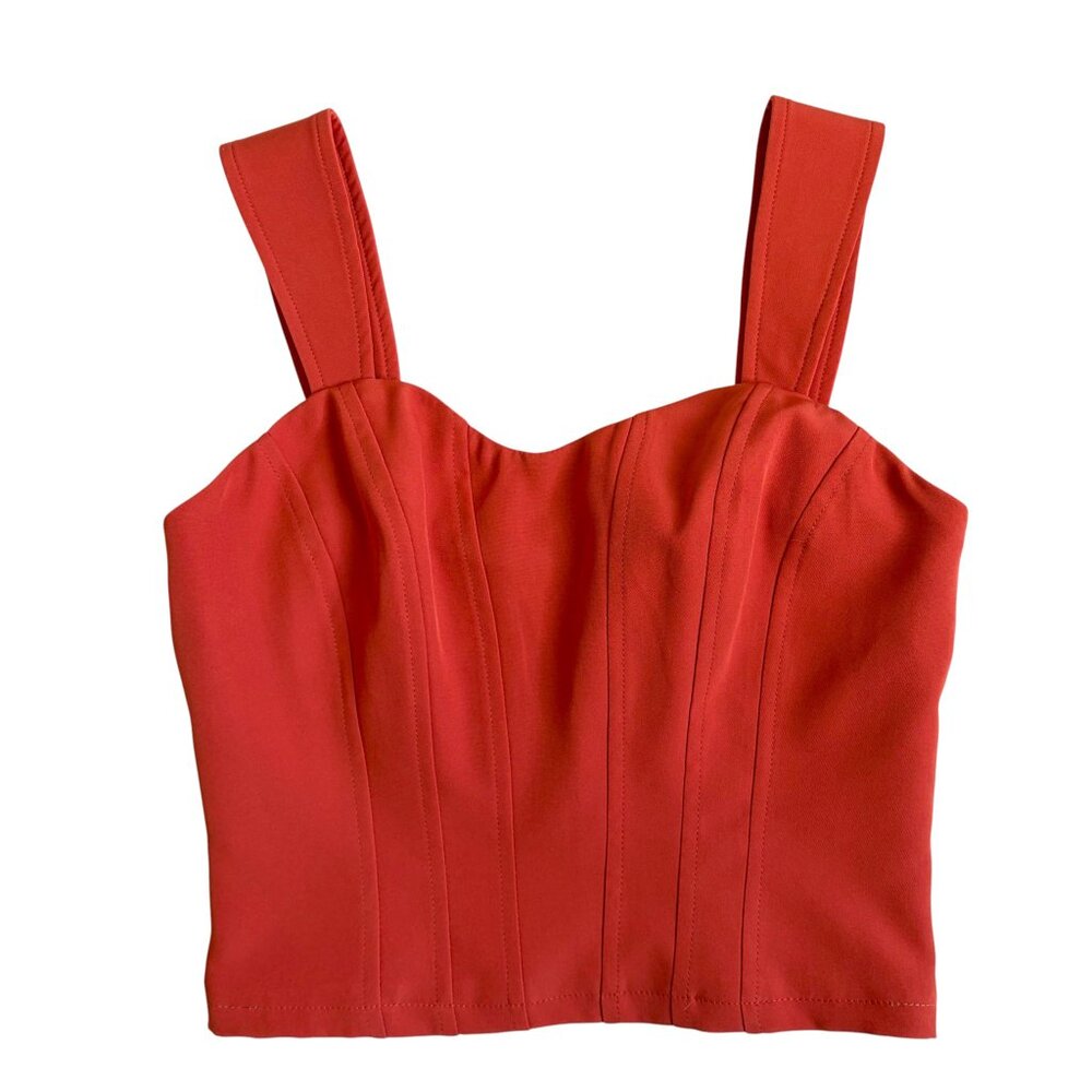 Sunday in Brooklyn by Anthropologie Soft Corset Style Top (Burnt Orange) - M